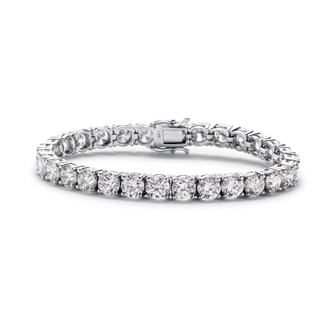 7"" Tennis bracelet with double basket prong set G-H/VS2-SI1 round diamonds. D20.22ct.t.w.