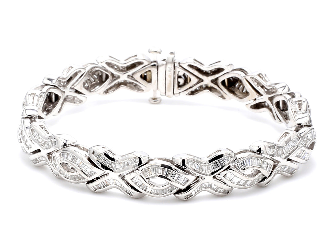 7"" XOXO bracelet with baguette diamonds.  D6.72ct.t.w.