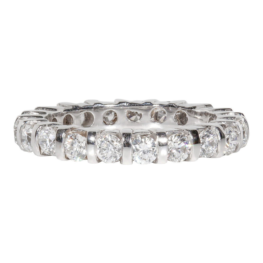 Eternity band with round diamonds.  D1.75ct.t.w.  Size 6.5