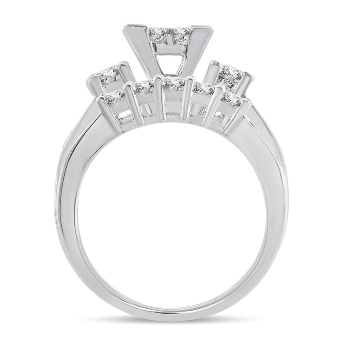 14K  2.00 CT  PRINCESS CUT Diamond  BRIDAL  RING