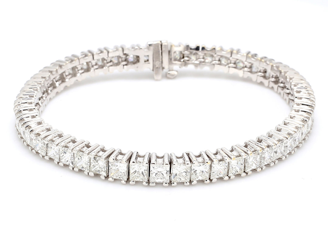 7"" Tennis bracelet with (50) princess cut diamonds.  D12.53ct.t.w.