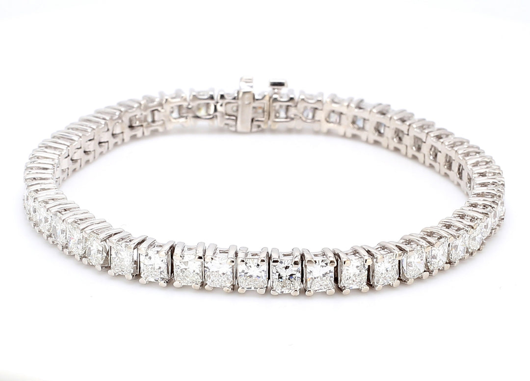 7"" Tennis bracelet with (47) radiant cut diamonds.  D11.56ct.t.w.