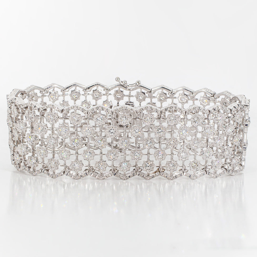 7"" Designer bracelet with round diamonds.  D3.79ct.t.w.