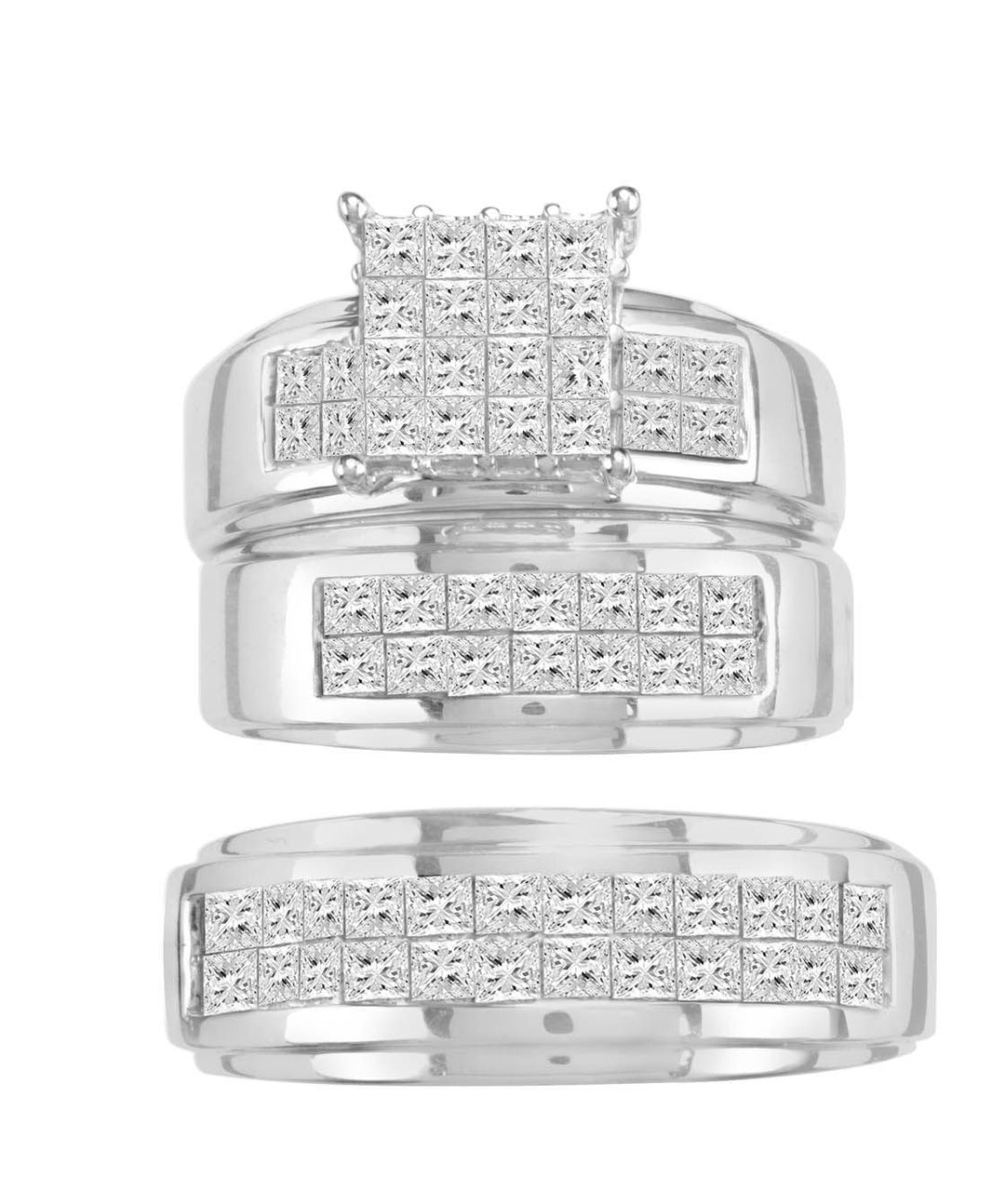 14K  0.75CT  PR/CT  DIA  TRIO  SET