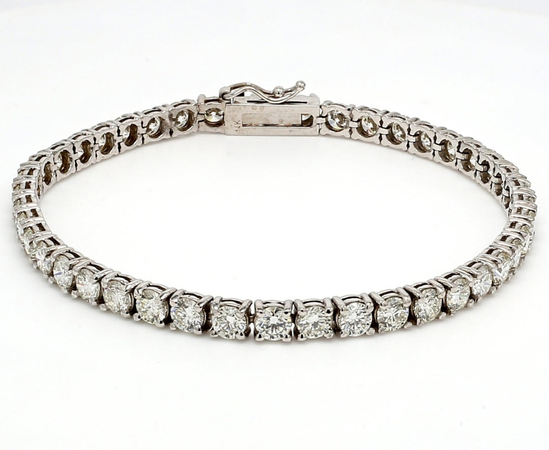 7"" Tennis bracelet with 4-prong set (43) round diamonds.  D8.05ct.t.w.