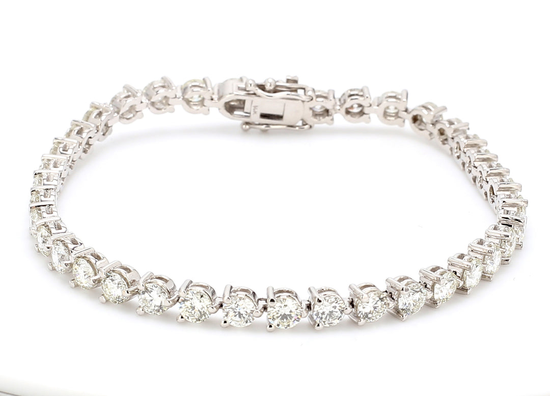 7"" Tennis bracelet with 3-prong set (38) round diamonds.  D7.53ct.t.w.