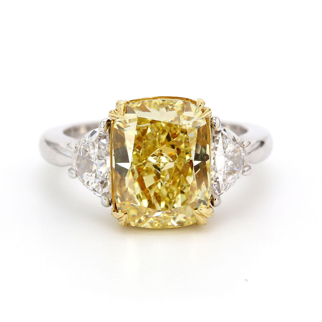 3-stone semi-mount in 18K WG with half moon diamond sides.  D1.00ct.t.w.