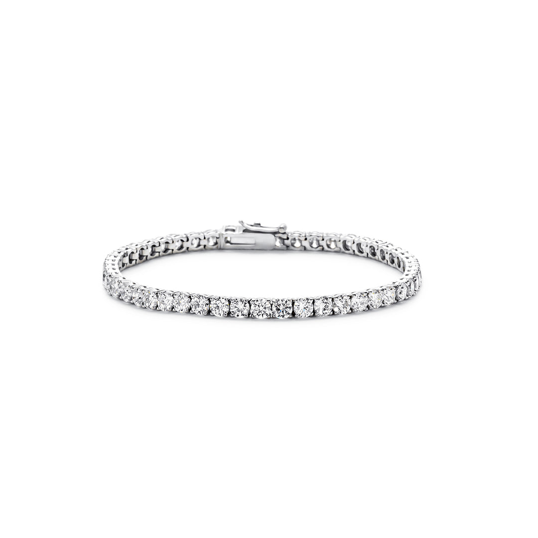 7"" Tennis bracelet with 4-prong set (49) round diamonds.  D9.49ct.t.w.