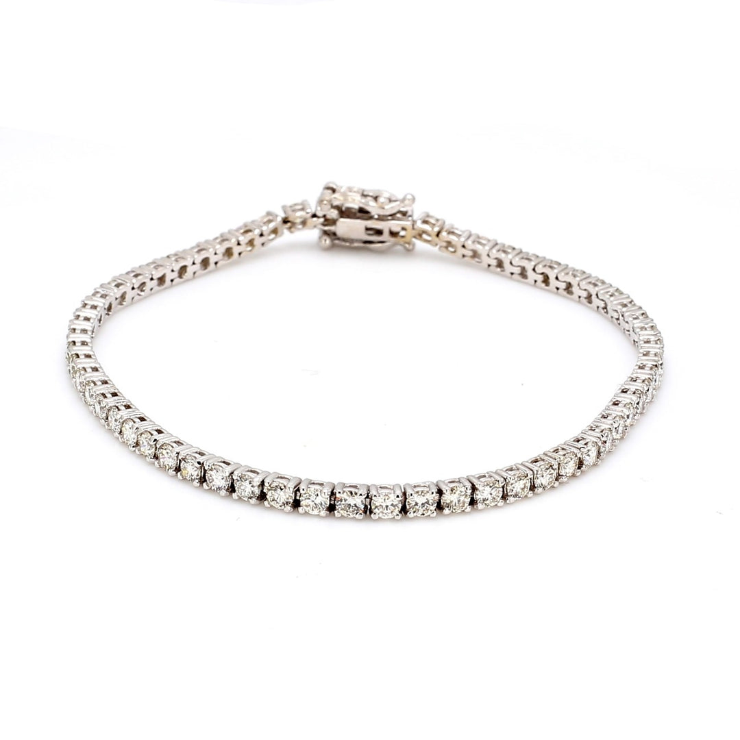 6.5"" Tennis bracelet with 4-prong set round diamonds.  D3.55ct.t.w.