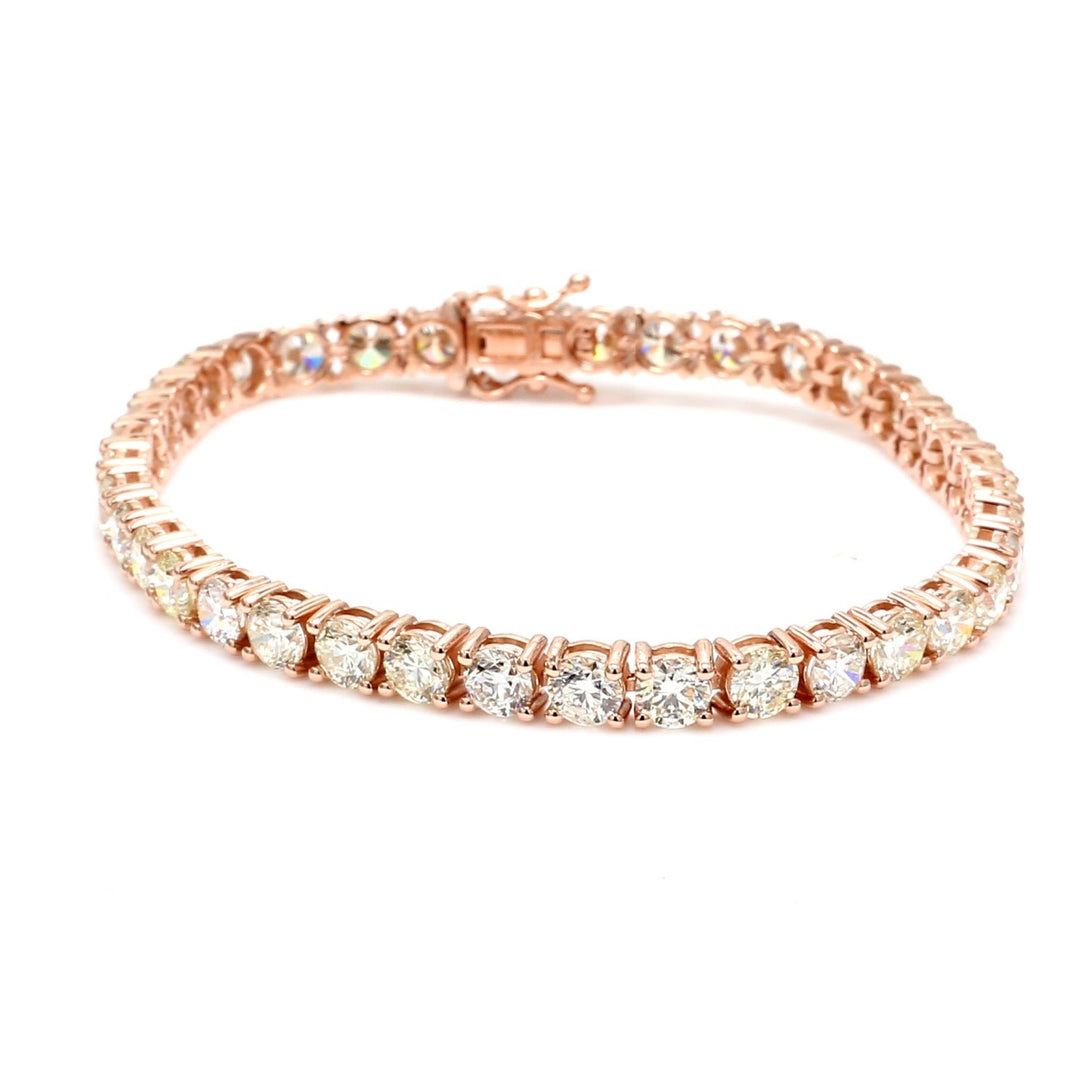 7"" Tennis bracelet in 14K RG with 4-prong set (38) round diamonds.  D11.61ct.t.w.