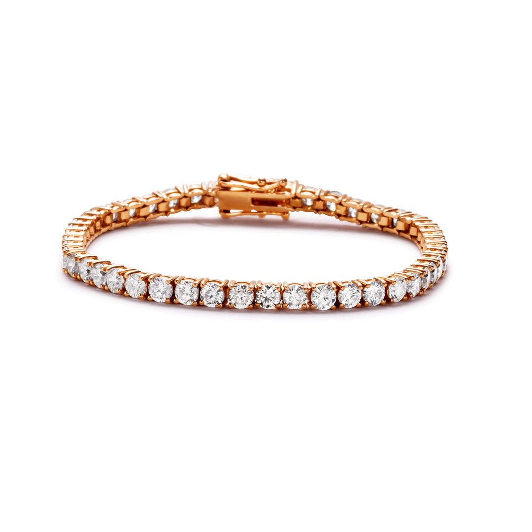 7"" Tennis bracelet in 14K RG with 4-prong set (47) round diamonds.  D9.00ct.t.w.