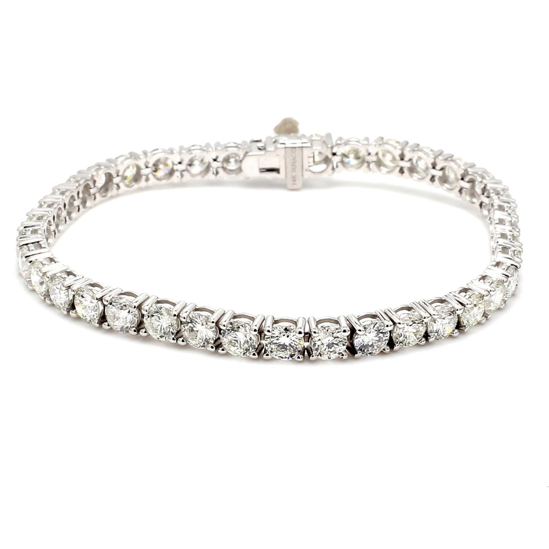 7"" Tennis bracelet with 4-prong set (42) round diamonds.  D10.06ct.t.w.