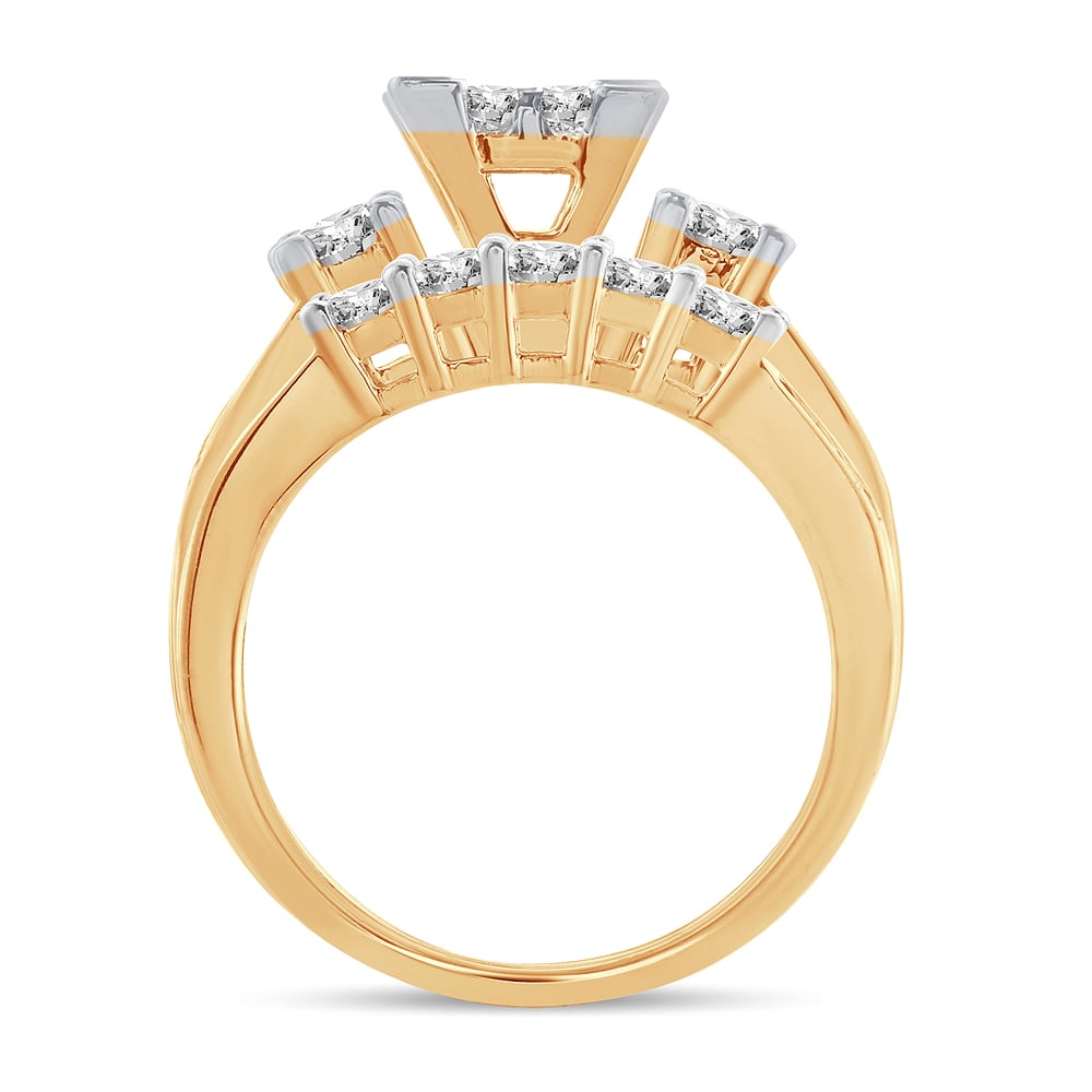 14K  1.50 CT  PRINCESS CUT Diamond  BRIDAL  RING