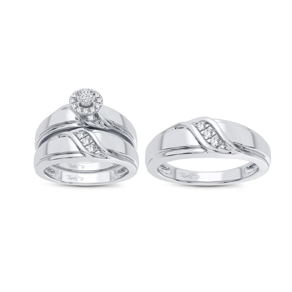 14K 0.20CT Diamond Trio Set