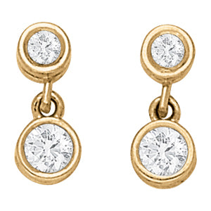 Platinum 0.25 CT Round Diamond Stud Earrings