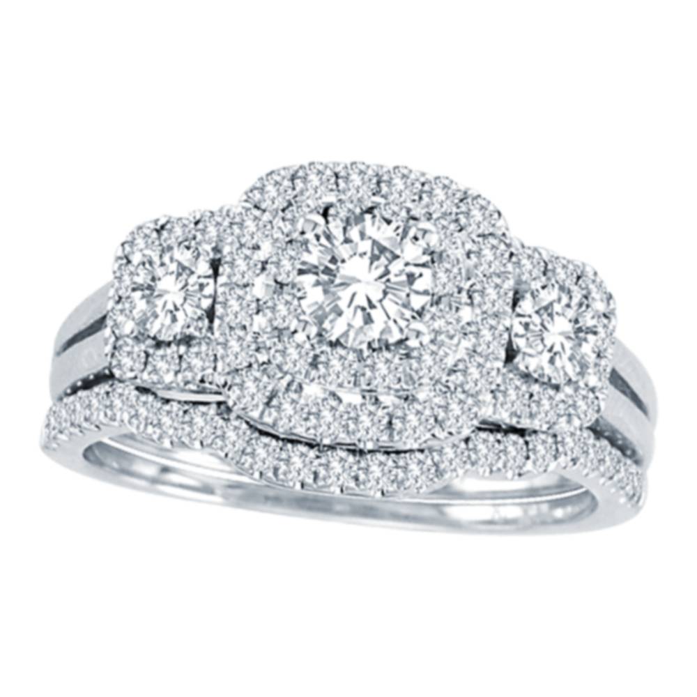 14K White Gold 1.18Ct Bridal Set