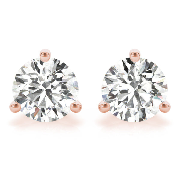 14K Rose Gold 1/2 ct tw All Studs & Stud Mounts Diamond Earring