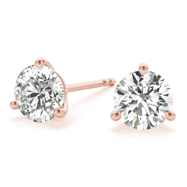 14K Rose Gold 1/2 ct tw All Studs & Stud Mounts Diamond Earring