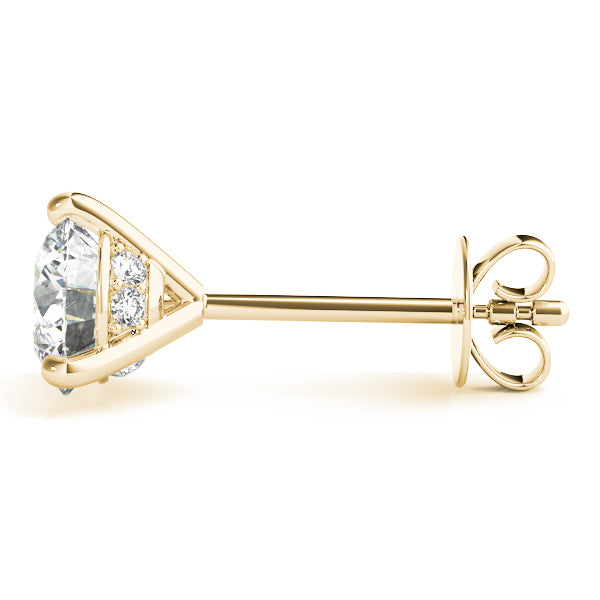 14K Yellow Gold 1/2 ct tw All Studs & Stud Mounts Diamond Earring