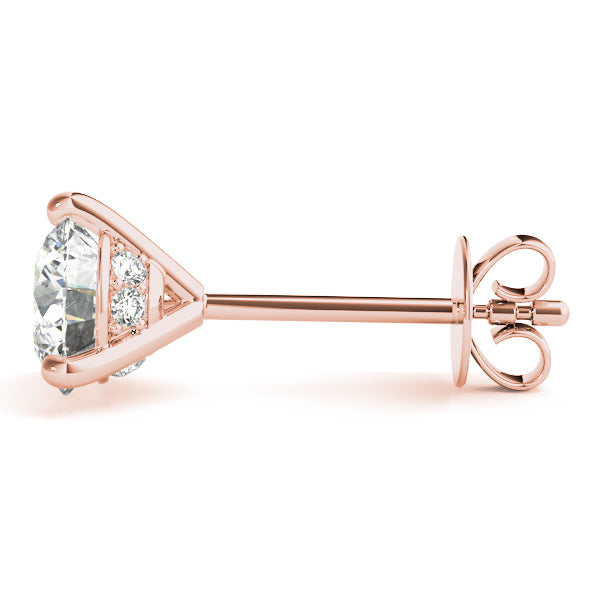 14K Rose Gold 1/2 ct tw All Studs & Stud Mounts Diamond Earring