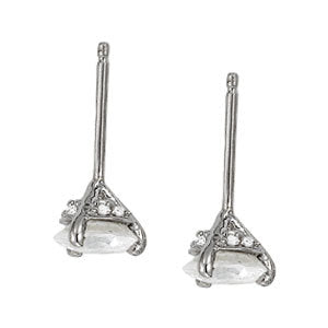 18K White Gold 1/2 ct Diamond Stud Earrings