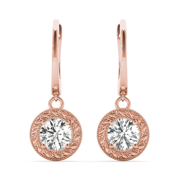 14K Rose Gold 1/2 ct tw All Studs & Stud Mounts Diamond Earring
