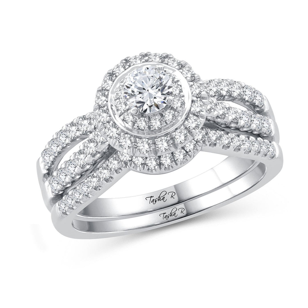 PLATINUM 1.00CT Diamond  BRIDAL RING