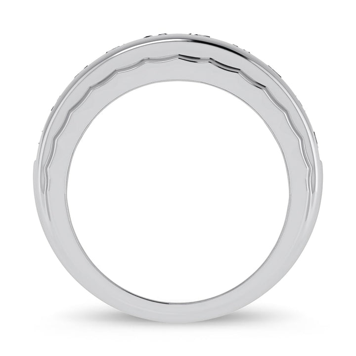 10K 0.25CT BLUE DIAMOND MEN'S BAND