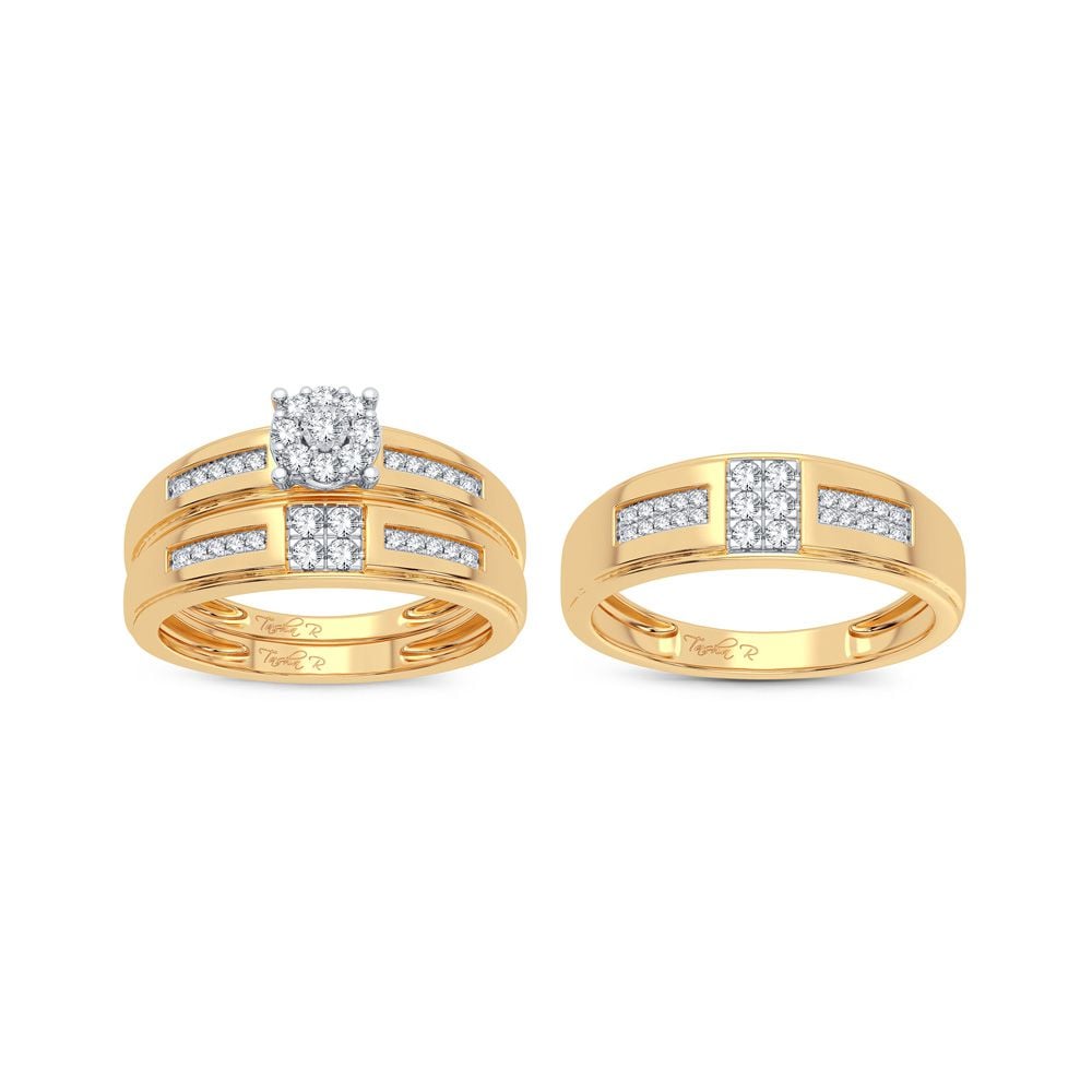 10K 0.50CT Diamond Trio Set