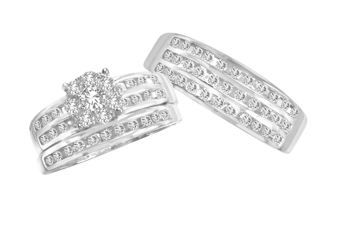 14K 1.60CT Diamond TRIO SET