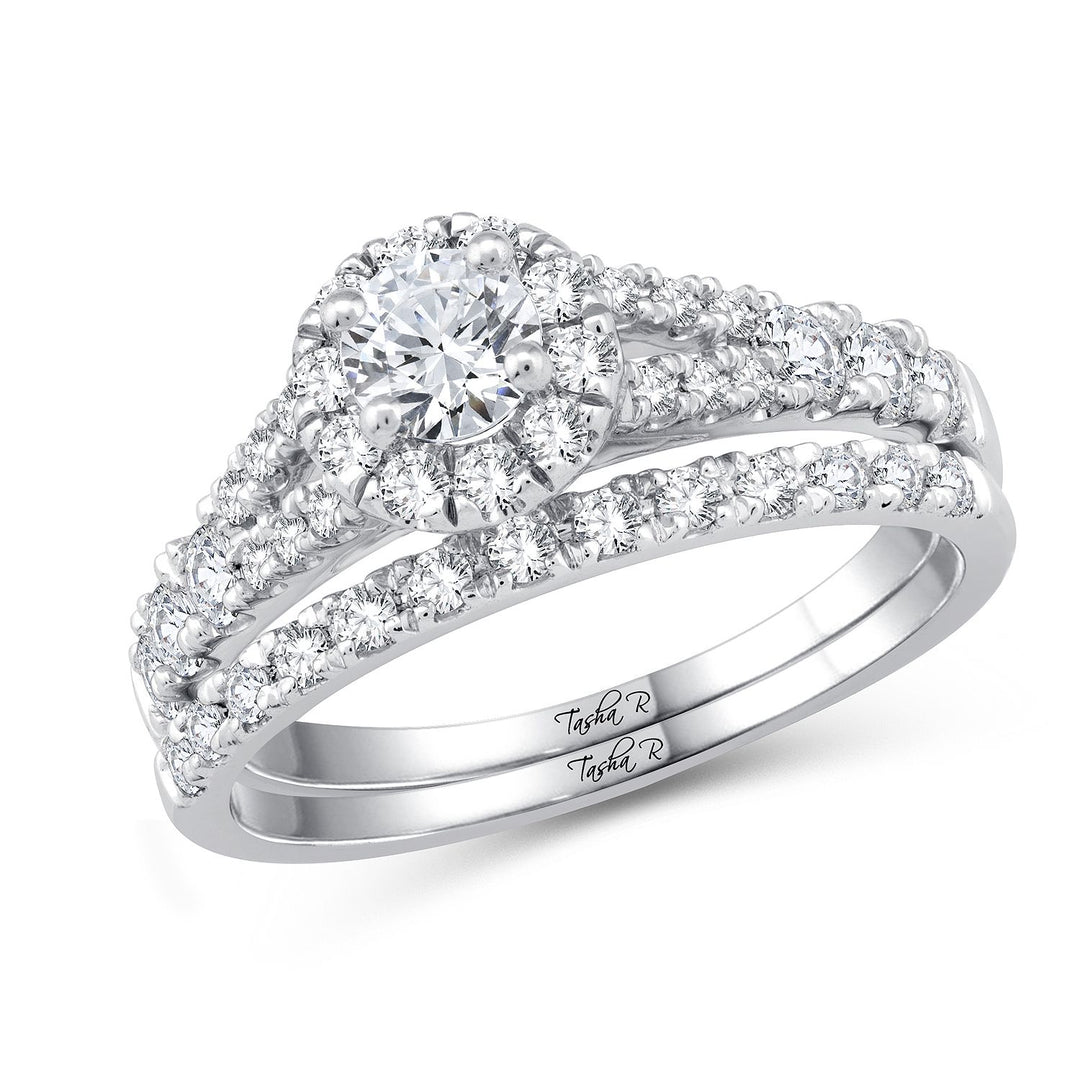 PLATINUM  1.00CT Diamond BRIDAL RING