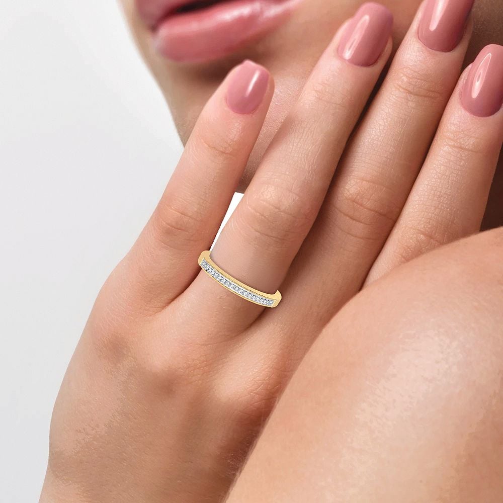 14K 0.05CT Diamond Band