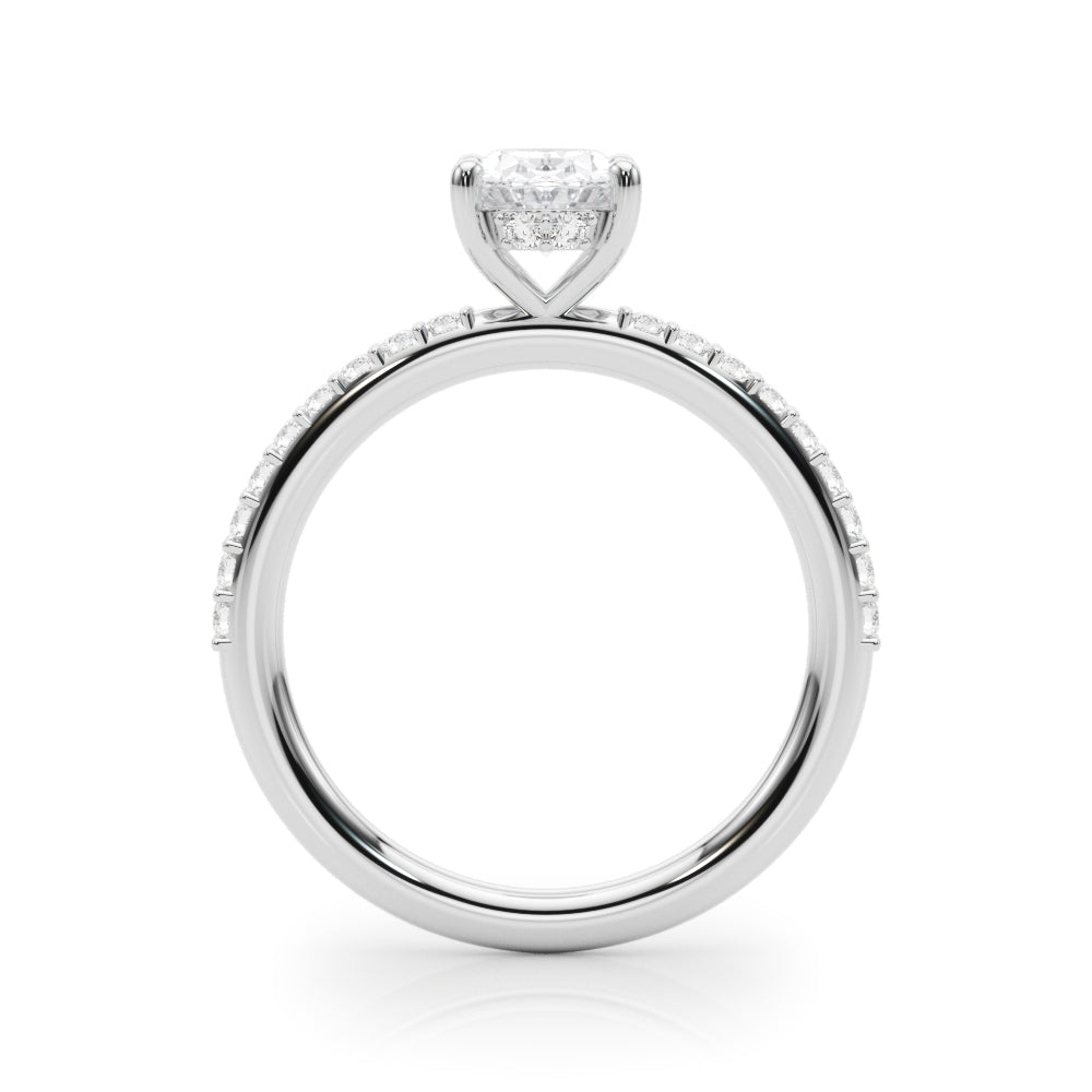 Platinum Lab Diamond Single Row Ring