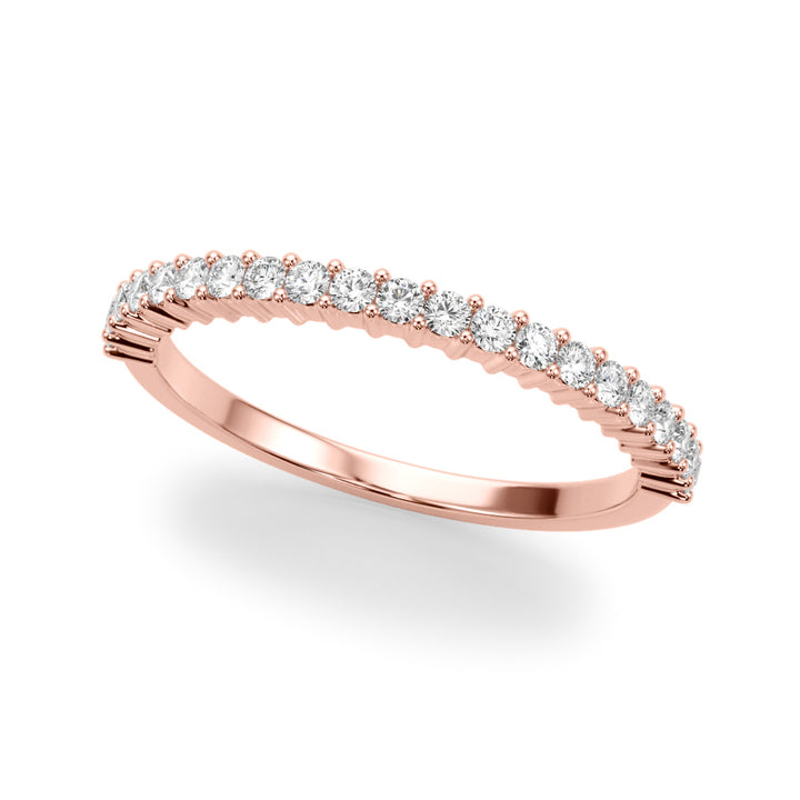 18K Rose Gold Lab Diamond Wedding Band