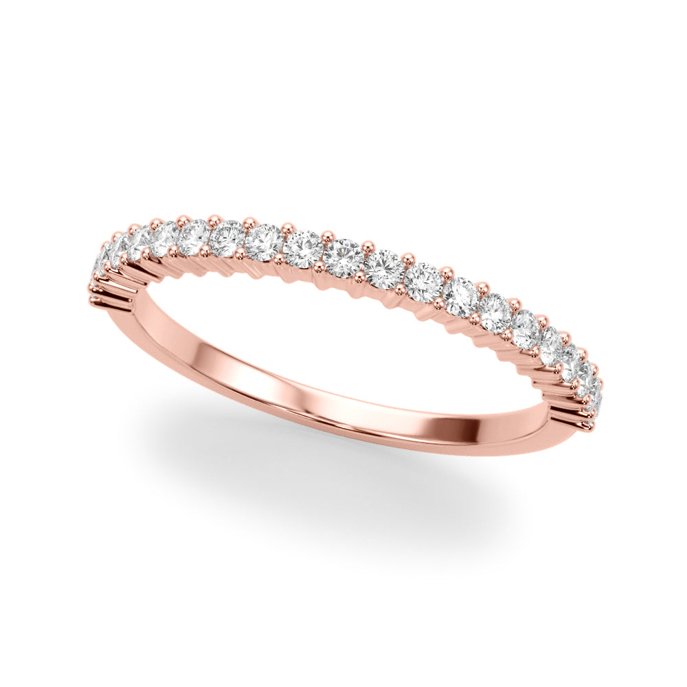 18K Rose Gold Lab Diamond Wedding Band