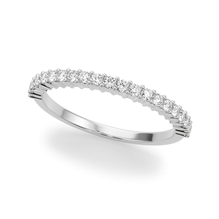 18K White Gold Lab Diamond Wedding Band