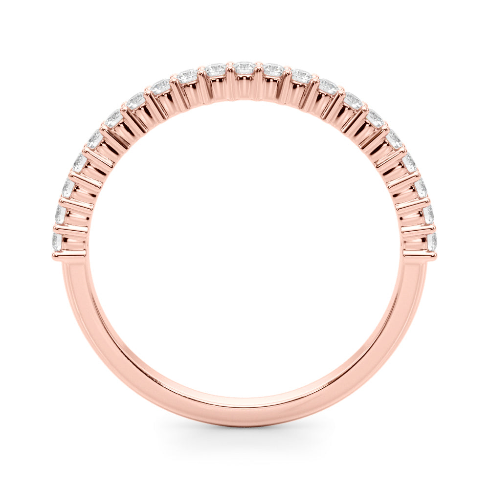18K Rose Gold Lab Diamond Wedding Band