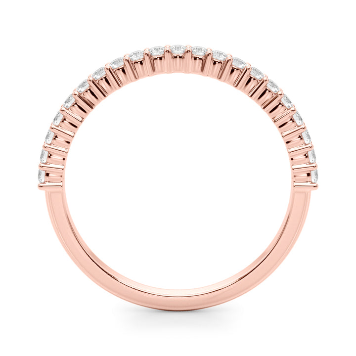18K Rose Gold Lab Diamond Wedding Band