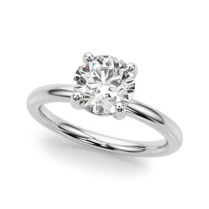White Platinum 1CT Lab Diamond Solitaire Pendant
