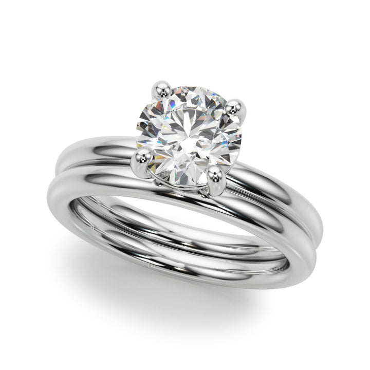 White Platinum 1CT Lab Diamond Solitaire Pendant