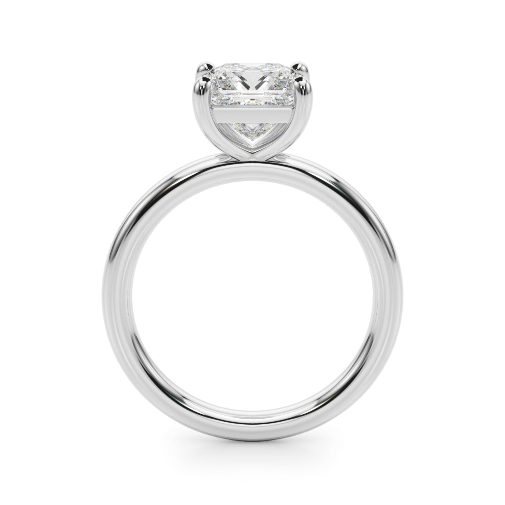 0.6CT Princess Lab Diamond Platinum Solitaire Ring
