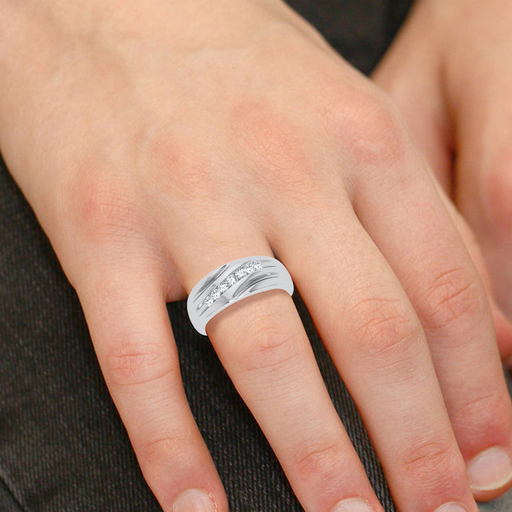 14K 0.25CT DIAMOND MENS RING