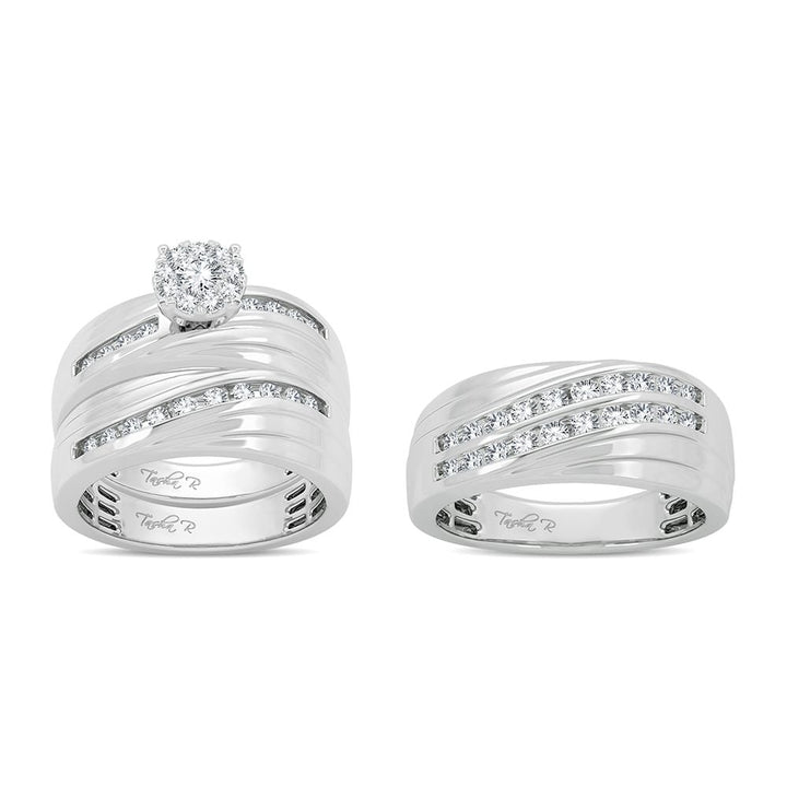 14K 1.13CT Diamond Trio Set