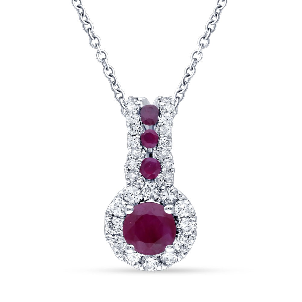 14K 0.17CT Diamond Pendant