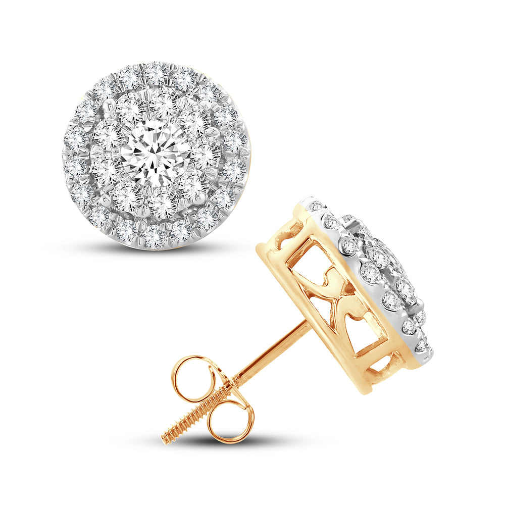 14K  1.01CT  Diamond  EARR.