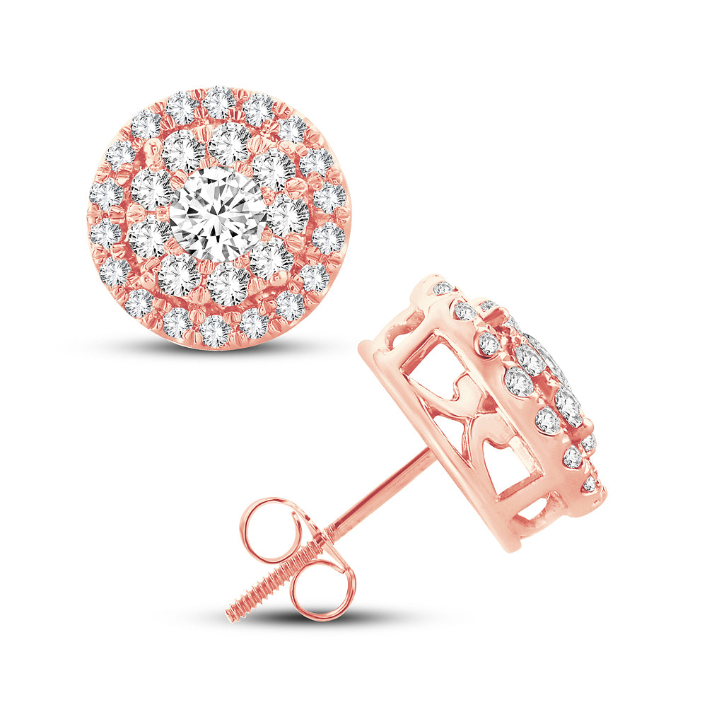 14K  1.01CT  Diamond  EARR.