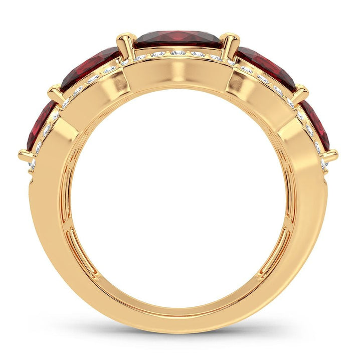 14K 0.33CT Diamond Ruby Ring