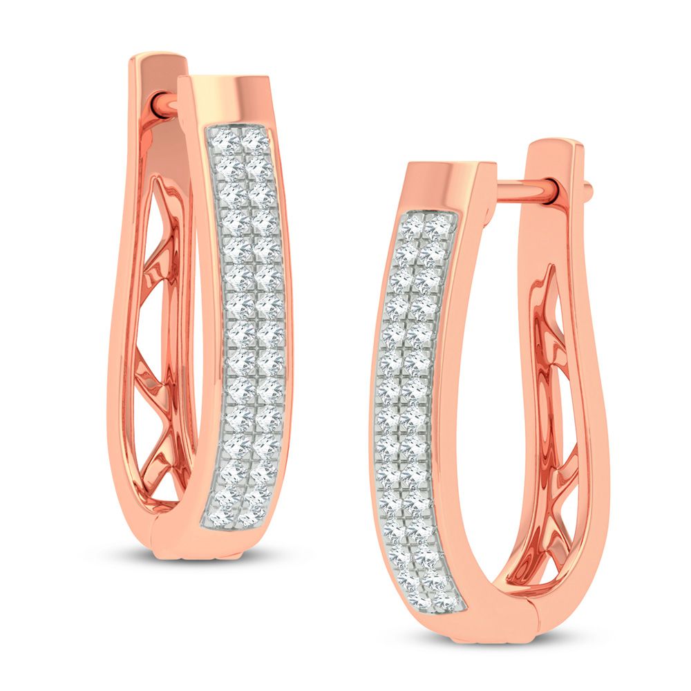 14K 0.21CT DIAMOND EARRING