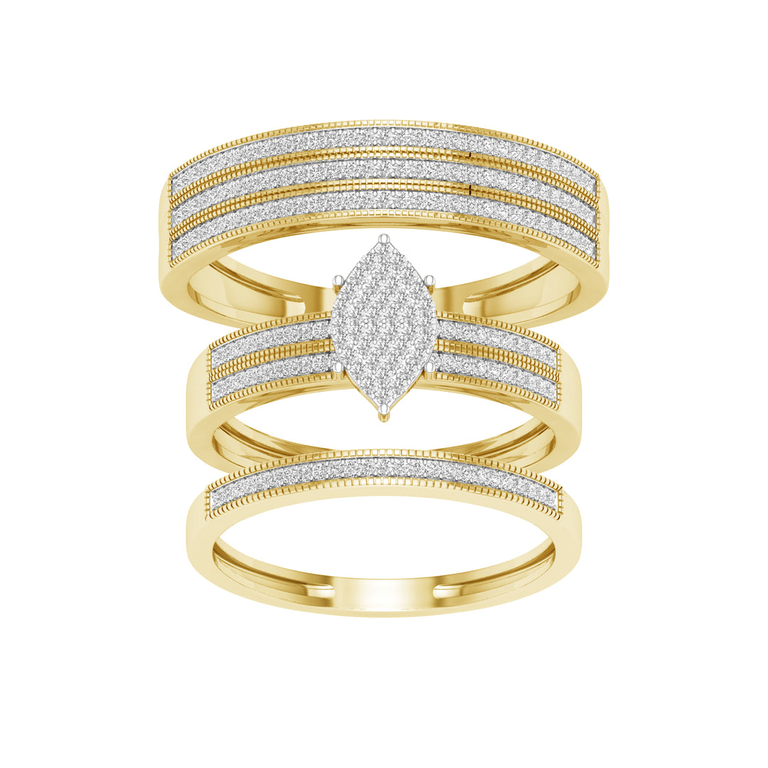 10K 0.50ct Diamond Trio Set
