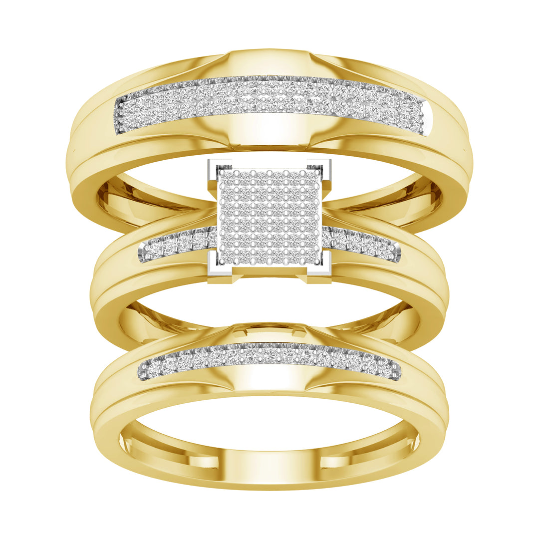 10K 0.33ct Diamond Trio Set